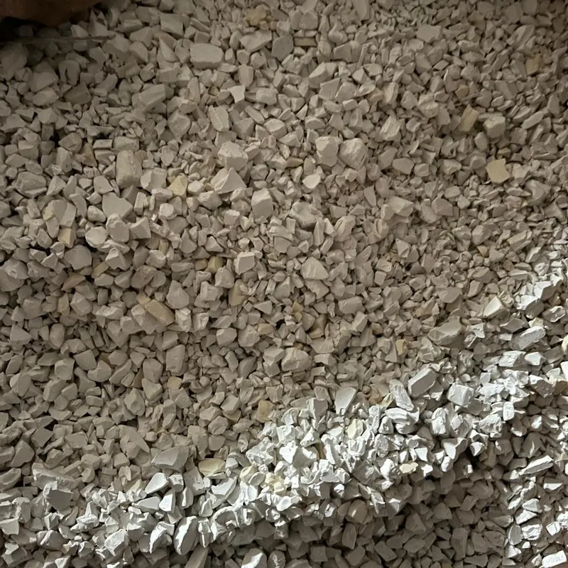 Off-white PVC pipe regrind in a bulk bag