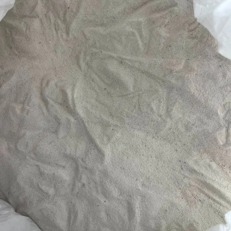 White pulverised PVC pipe powder, close-up